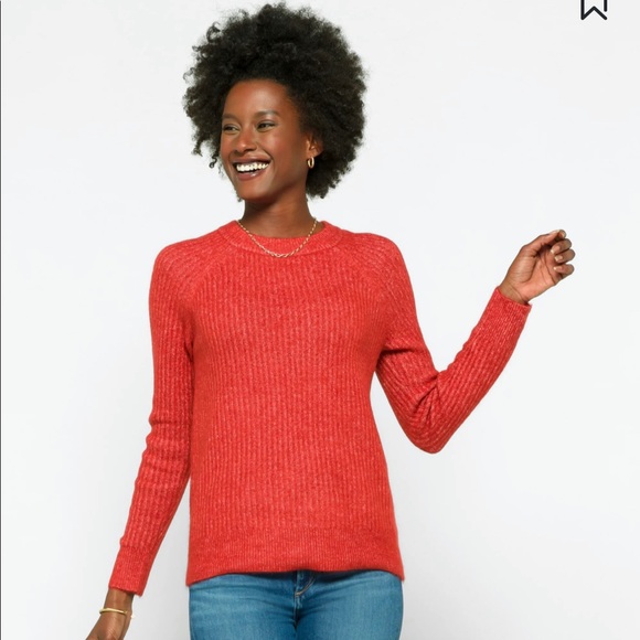 Vero Moda Sweaters | Vero Moda Leroya Crew Neck Pullover Sweater | Color: Orange/Red | Size: S | Ahinston's Closet